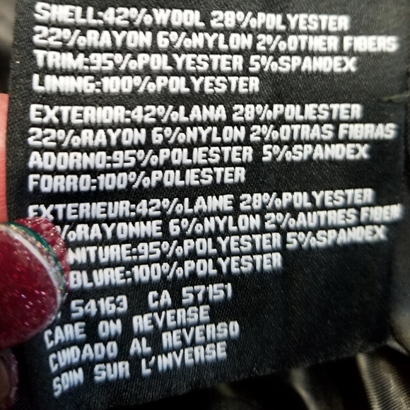 Guess Double Breasted Skirted Wool Blend Coat - Picture 5 of 7